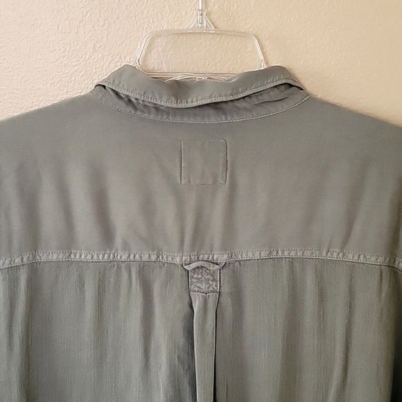 American Eagle Womens Olive Green Vintage Boyfriend Button Down Shirt - Size XL - Picture 6 of 8